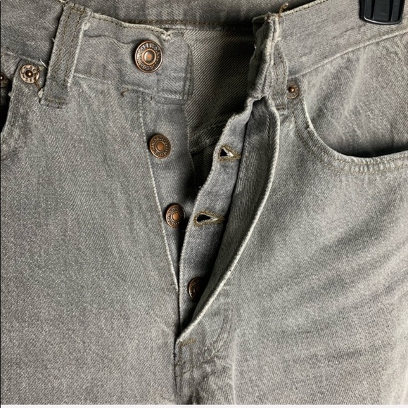 Vintage 1980’s LEVI’s 501 high waisted grey straight Jean’s button fly Sz 27 - Picture 5 of 8